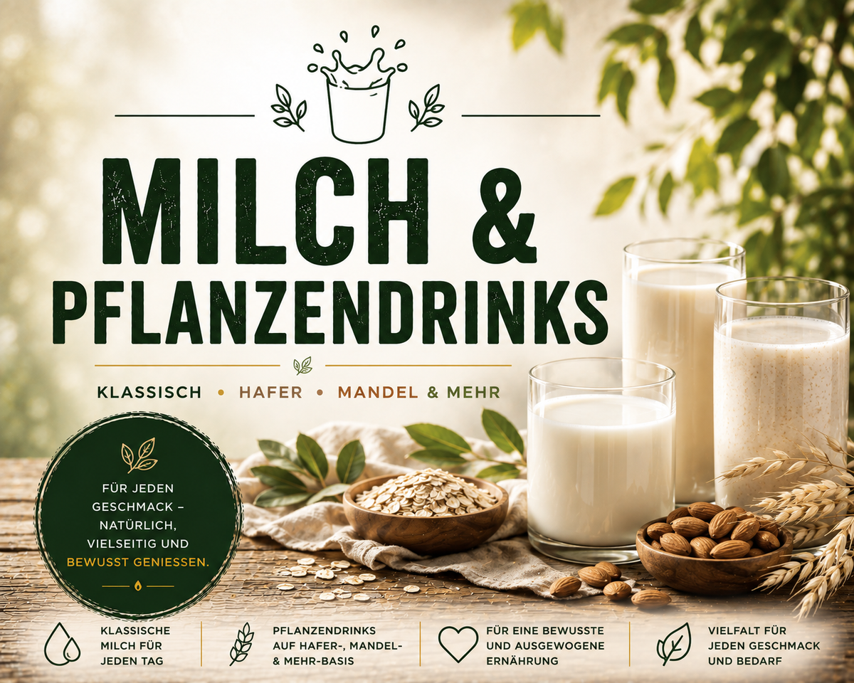 Milch und Pflanzendrinks