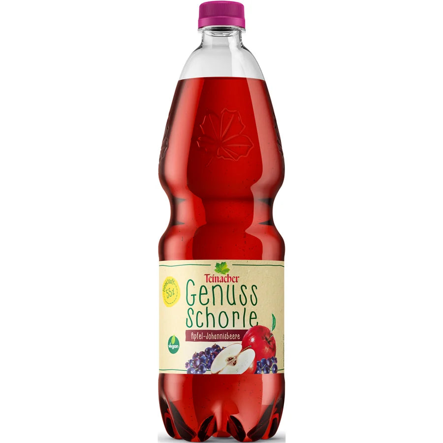 Teinacher Genuss  Apfel-Johannisbeer Schorle 9x1 PET